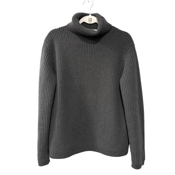 NWT! Jenni Kayne XS Oversized 100% Cashmere $695 Turtleneck Sweater Gray Storm - Picture 2 of 8